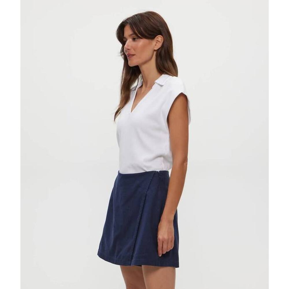 Michael Stars Klue Mini Skort in Nocturnal Navy Blue M NWT Preppy Minimalist - Picture 2 of 7